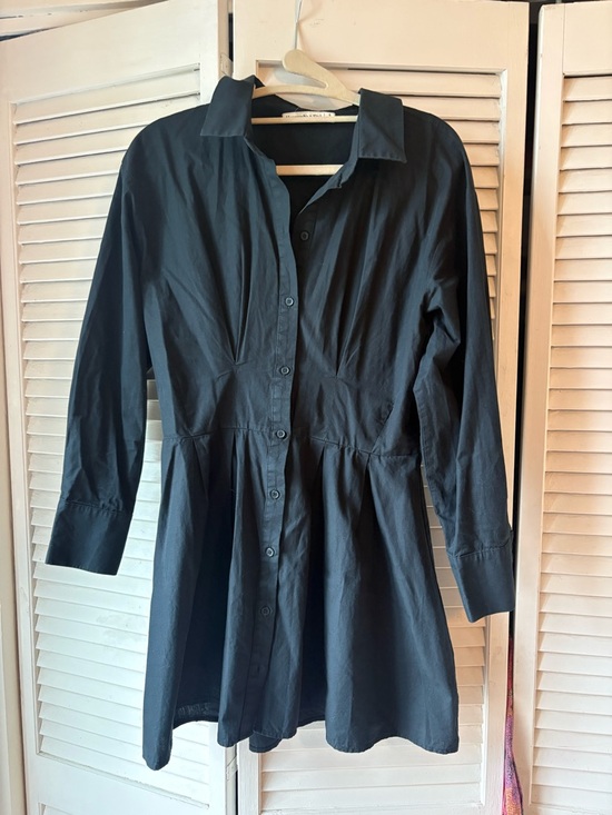 Abercrombie & Fitch Dresses & Skirts - Abercrombie & Fitch Black Long-Sleeve Button Front Shirt Dress